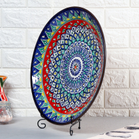 Ляган Риштанская Керамика "Узоры", 42 см, синий Ляган Риштанская Керамика "Узоры", 42 см, синий