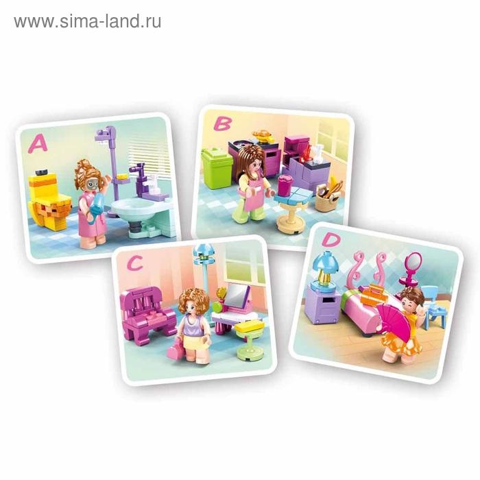 Конструктор Розовая мечта &laquo;Ванная комната&raquo;, 50 деталей