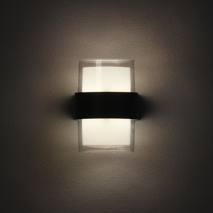 Светильник фасадный «Гранд двойной», FSD-076, 10 Вт, 4000К, IP65, 220 В, пластик, черный Светильник фасадный «Гранд двойной», FSD-076, 10 Вт, 4000К, IP65, 220 В, пластик, черный