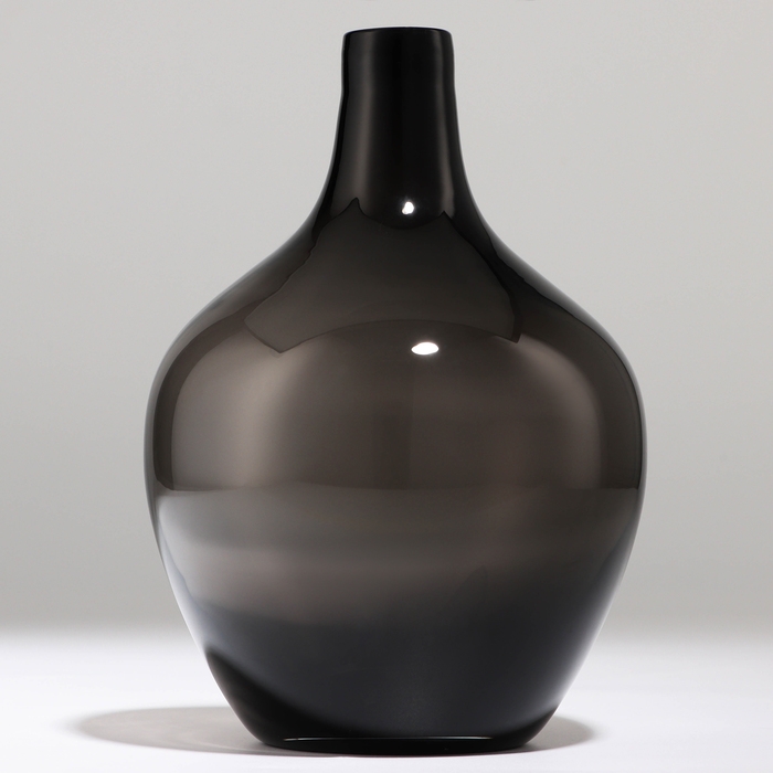 Ваза для цветов &laquo;Винтаж&raquo; из прозрачного серого стекла 20 х 14 х 14 см