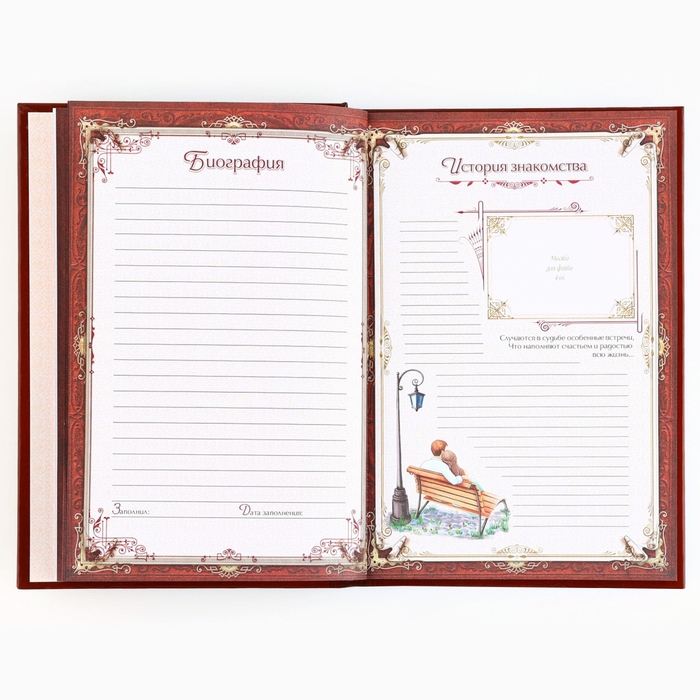 Родословная книга новогодним пояском &laquo;Новый год: Дед мороз&raquo;, 16,5 х 24 см.