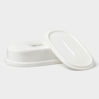 Паштетница Magistro, 17,5×11×4 см, с крышкой, фарфор, белая Паштетница Magistro, 17,5×11×4 см, с крышкой, фарфор, белая