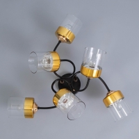 Люстра "Гардера" 6х60Вт Е27 Коричневый, золото 70,5х32,5х21см Люстра "Гардера" 6х60Вт Е27 Коричневый, золото 70,5х32,5х21см