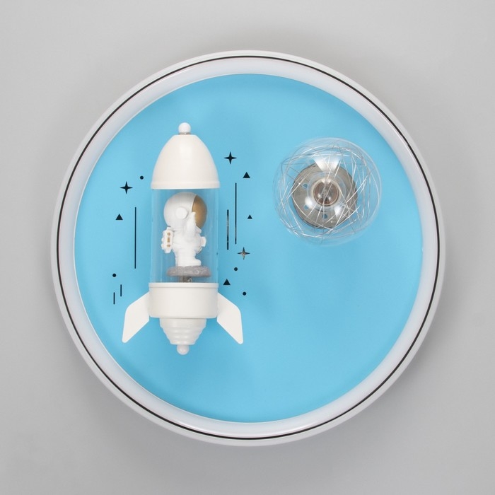 Светильник Светильник "Ракета в космосе" LED 48Вт Е27 бело-синий 47х47х15 см BayerLux