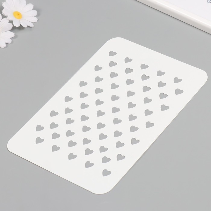 Трафарет пластиковый "Сердечки", 16х24 см