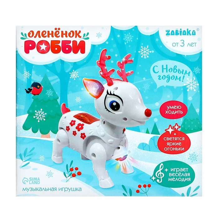 Интерактивная игрушка «Оленёнок Робби», звук, свет, цвет белый Интерактивная игрушка «Оленёнок Робби», звук, свет, цвет белый