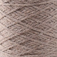 Шнур для вязания без сердечника 70% хлопок, 30% полиэстер 1мм 200м/60&plusmn;10гр (04-темно-бежев)
