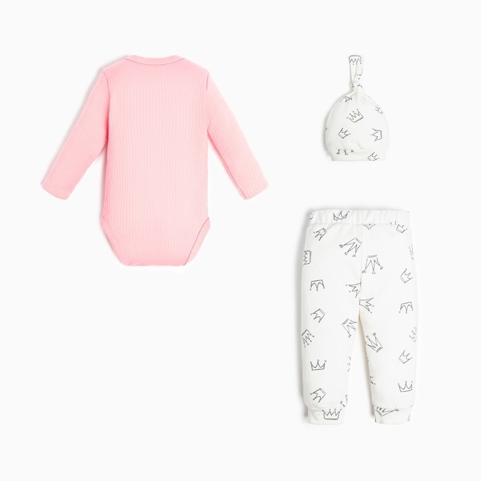 Комплект: боди, шапочка и брюки Крошка Я "Princess", рост 86-92 см