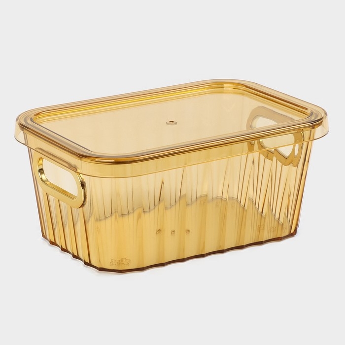 Контейнер для хранения с крышкой &laquo;Грани&raquo;, 18&times;13&times;8 см, цвет МИКС