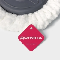 Швабра для мытья пола Доляна, телескопическая стальная ручка 80-115 см, насадка из микрофибры 87&times;16 см, цвет серый