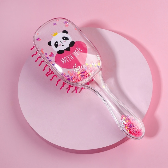 Расчёска массажная, широкая, 6 × 18 см, цвет розовый Расчёска массажная, широкая, 6 × 18 см, цвет розовый