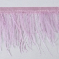 Тесьма с перьями страуса, 8-10 см, 5 &plusmn; 0,5 м, цвет лавандовый