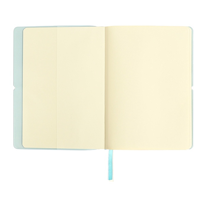 Ежедневник недатированный A5 136 листов deVENTE. Jane, мягкая обложка пвх, резинка, перфорация, ляссе, блок 70, голубой