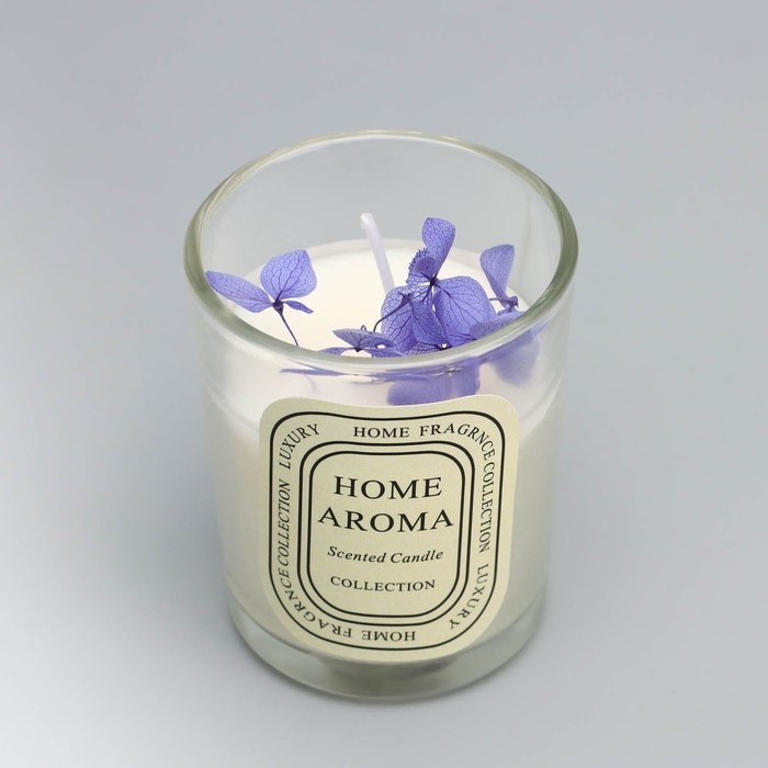 Свеча ароматическая в стакане "Sweet Love", лаванда, 5,5х6,5 см