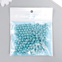 Бусины для творчества пластик "Имитация бирюзы" d=0,6 см набор 20 гр Бусины для творчества пластик "Имитация бирюзы" d=0,6 см набор 20 гр