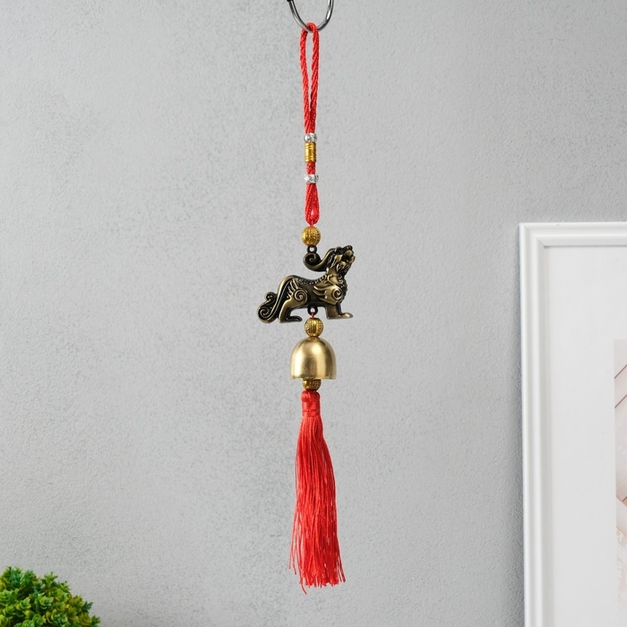 Колокольчик металл "Кирин" 1 колокол d=2,5 см 37х5 см