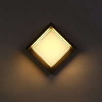 Светильник фасадный &laquo;Сити&raquo;, FSD-054, 10 Вт, 3000К, квадрат, IP65, 220 В, пластик, черный