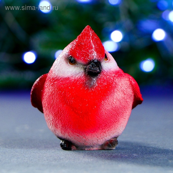 Фигура "Зимородок" красный 6х9х9см