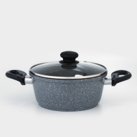 Кастрюля Доляна &laquo;Марбл&raquo;, 2 л, d=20 см, h=9 см, антипригарное покрытие