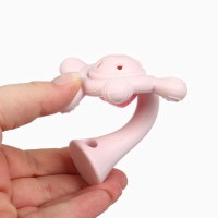 Прорезыватель силиконовый с погремушкой &laquo;Малыш&raquo;, цвет розовый, Крошка Я