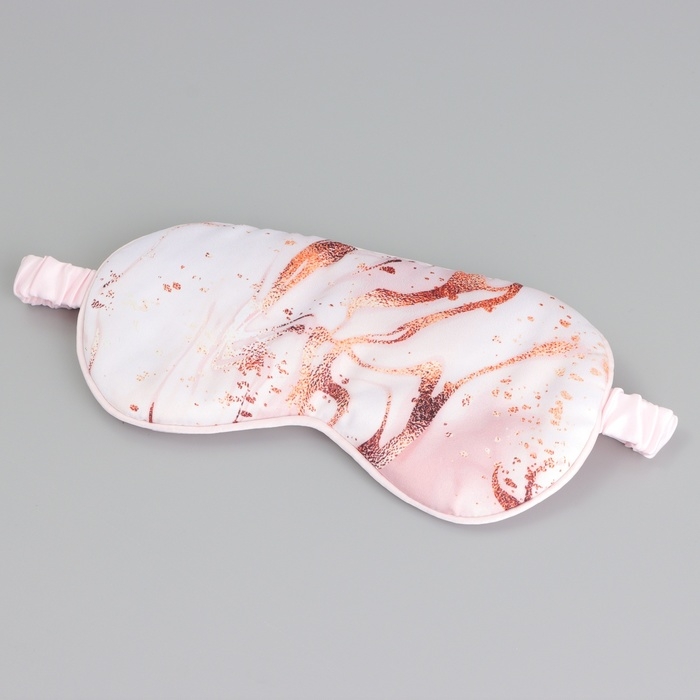 Маска шелковая для сна «Мрамор», 20 х 9 см, цвет белый Маска шелковая для сна «Мрамор», 20 х 9 см, цвет белый