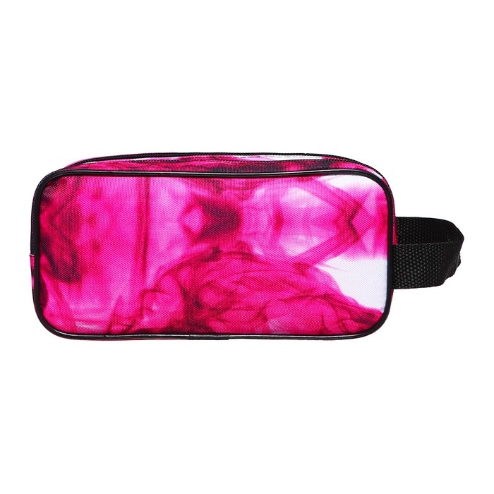 Пенал мягкий 2 отделения, 100 х 220 х 70 мм, объёмный, с ручкой,Calligrata, Пенал мягкий 2 отделения, 100 х 220 х 70 мм, объёмный, с ручкой,Calligrata, "Фуксия"