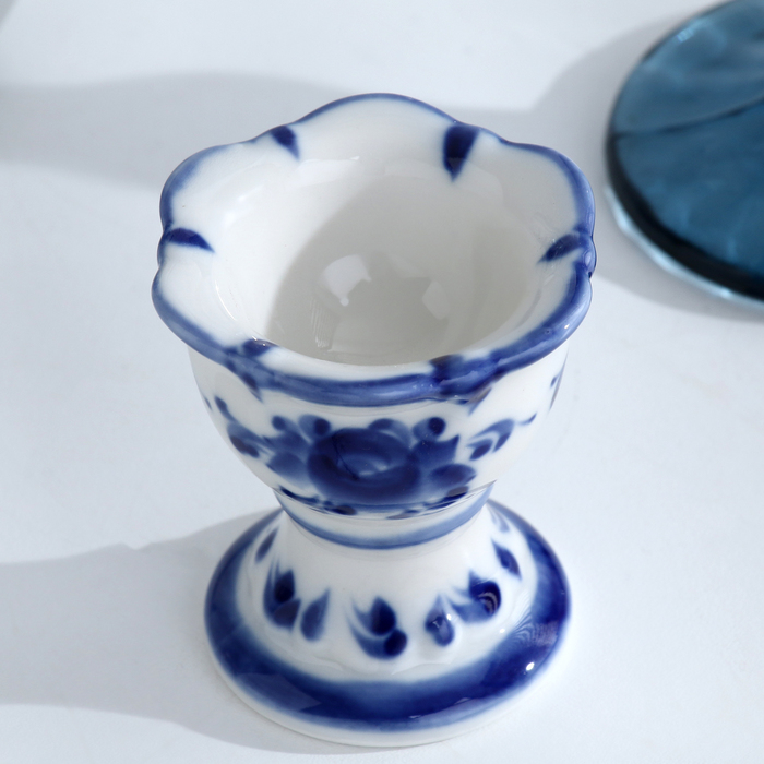 Подставка под яйцо, 6,5&times;7,5 см, гжель