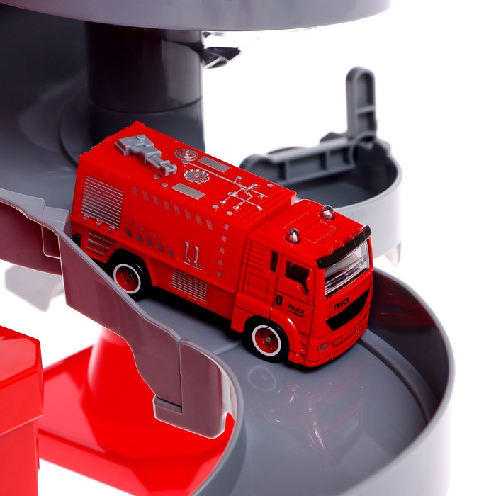 Парковка &laquo;Пожарная часть&raquo;, с 2 машинками, с водяной пушкой