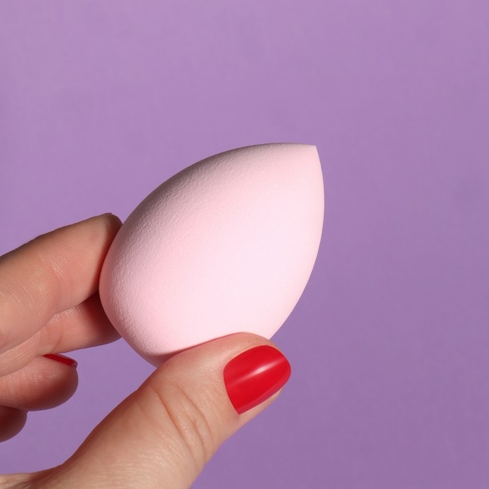 Спонжи для макияжа, набор - 2 шт, 6 &times; 4 см, увеличиваются при намокании, цвет розовый