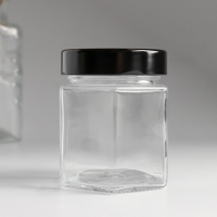 Банка для свечей стекло с крышкой "Шестигранник" прозрачная 180 мл 6,5х6,5х8,5 см Банка для свечей стекло с крышкой "Шестигранник" прозрачная 180 мл 6,5х6,5х8,5 см