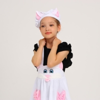 Карнавальный костюм &laquo;Кошечка белая с мордочкой&raquo;, плюш, р. 28, рост 98-104 см