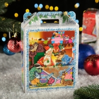 Новый год. Подарочная коробка "Мастерская Деда Мороза", 16,8 х 7 х 25см.