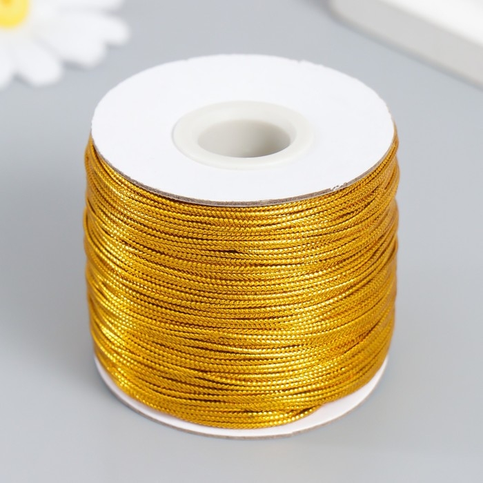 Шнур люрекс 1 мм х 100 м золото Шнур люрекс 1 мм х 100 м золото