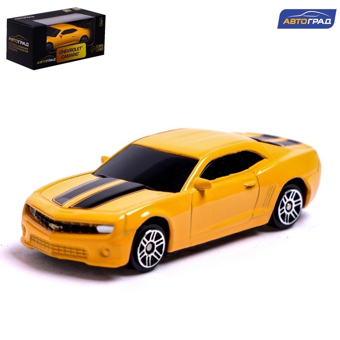 Машина металлическая CHEVROLET CAMARO, 1:64, цвет жёлтый Машина металлическая CHEVROLET CAMARO, 1:64, цвет жёлтый
