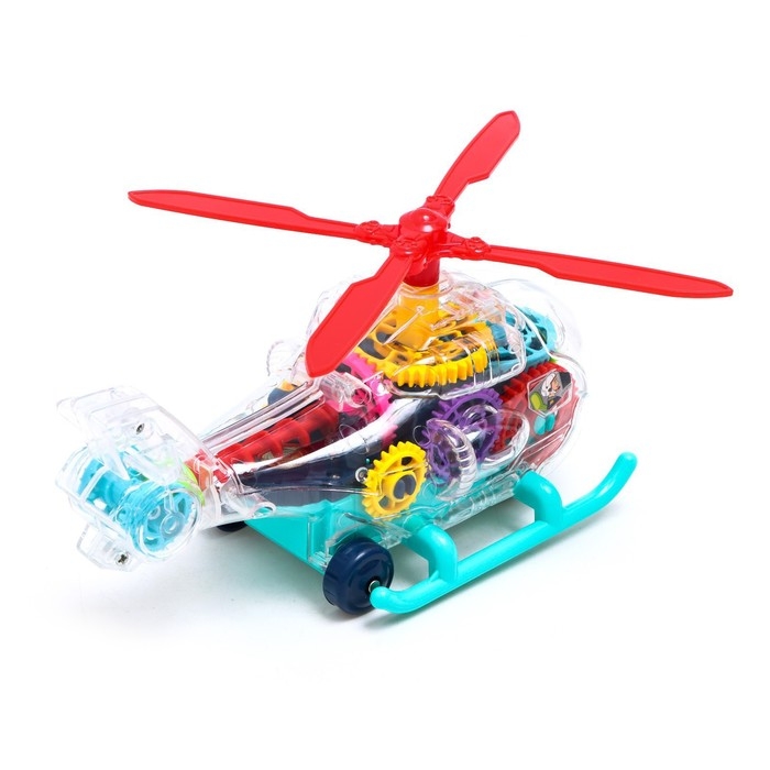 Вертолет «Шестерёнки», свет и звук, работает от батареек Вертолет «Шестерёнки», свет и звук, работает от батареек