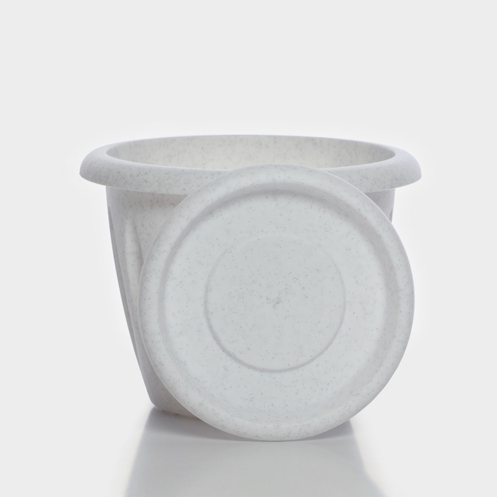 Горшок с поддоном «Фелиция», 1,8 л, цвет мраморный Горшок с поддоном «Фелиция», 1,8 л, цвет мраморный