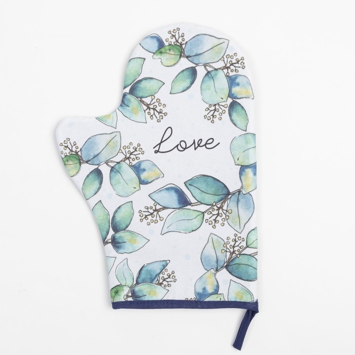 Набор Кухонный &laquo;Flower mood&raquo;, варежка-прихватка 20х28см, прихватка 19х19см, 100% хл