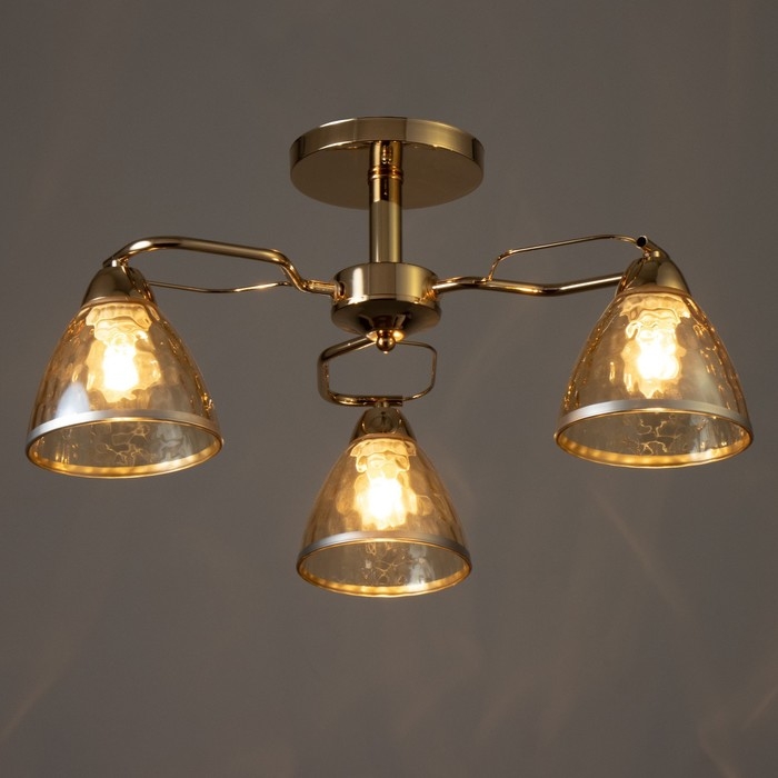 Люстра "Донна" 3хЕ27 40Вт золото 56х56х22 см BayerLux