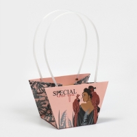 Пакет влагостойкий для цветов &laquo;Нежно&raquo;, 20 х 12 х 20 см