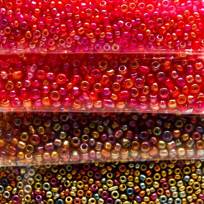 Бисер круглый "Меланжевые цвета" 8 цветов х 10 грамм