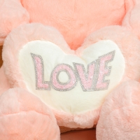 Мягкая игрушка &laquo;Мишка&raquo;, с сердцем, 80 см, цвет розовый