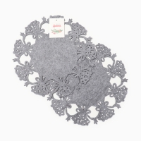 Набор новогодних салфеток Доляна &laquo;Колокольчики&raquo;, цвет серый - 2 шт