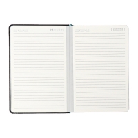 Ежедневник недатированный ESCALADA А5, 160 листов, твердая обложка, искуственная кожа, блок, тиснение, блок 70г/м2, чёрный