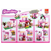 Конструктор Девочки &laquo;Дома у подружки&raquo;, 3 в 1, 496 деталей