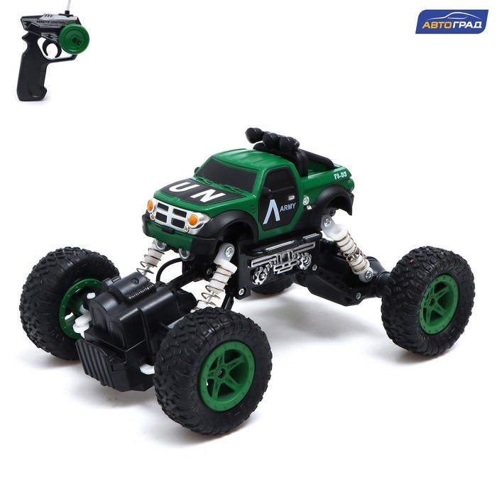 Джип радиоуправляемый &laquo;Армия&raquo;, работает от аккумулятора, цвет зелёный