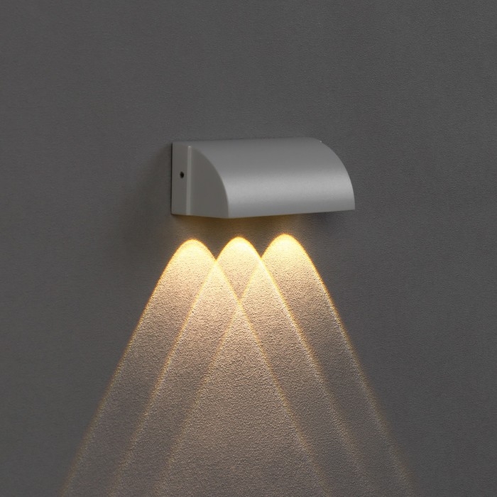 Светильник фасадный &laquo;Каскад&raquo;, FSD-093, 3 Вт, 3000К, 3 луча, IP65, 220 В, металл, белый