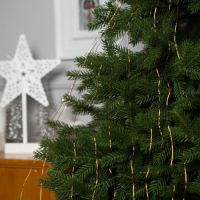 Гирлянда &laquo;Конский хвост&raquo; 10 нитей по 1 м, IP20, медная нить, 100 LED, свечение тёплое белое, 12 В