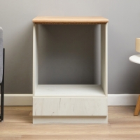 Шкаф для встраиваемой техники Зара 600х600х850 крафт белый