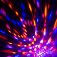 Световой прибор «Вокруг сферы» 12 см, Е27, динамик, пульт ДУ, свечение RGB Световой прибор «Вокруг сферы» 12 см, Е27, динамик, пульт ДУ, свечение RGB