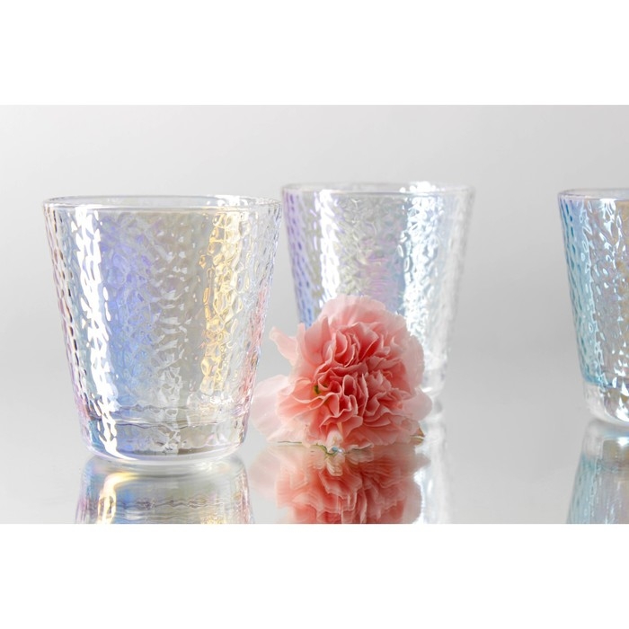 Стакан стеклянный Magistro &laquo;Жемчуг&raquo;, 250 мл, цвет перламутровый